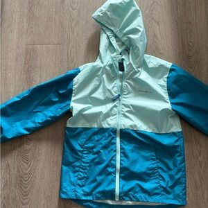Eddie Bauer Color Block blue Windbreaker rain jacket